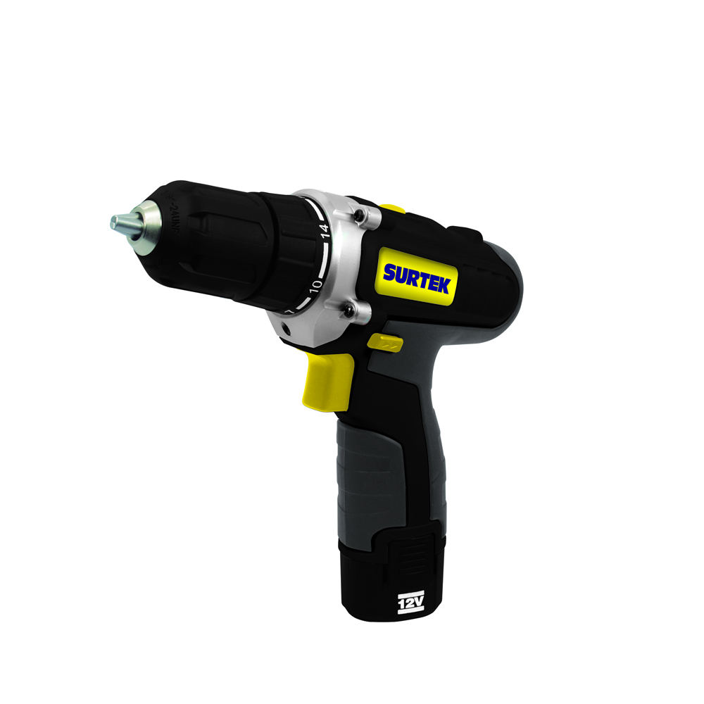 SURTEK TALADRO ATORNILLADOR   3/8" 12V 26NM BAT LITIO-ION