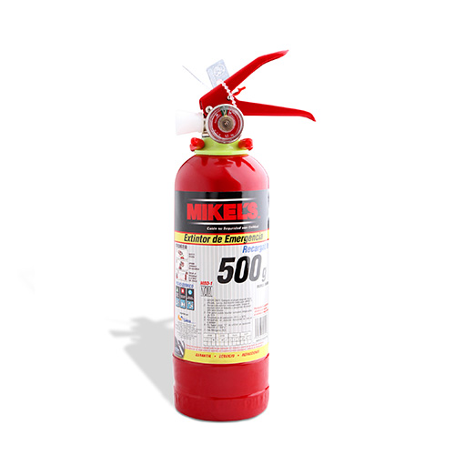 MIKELS EXTINTOR EMERGENCIA    RECARGABLE 500GR PQS ABC