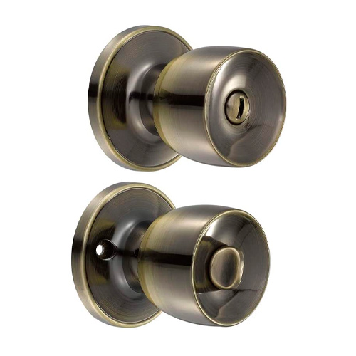 LOCK CERRADURA POMO RECAMARA  LATON ANT COPA 21PO