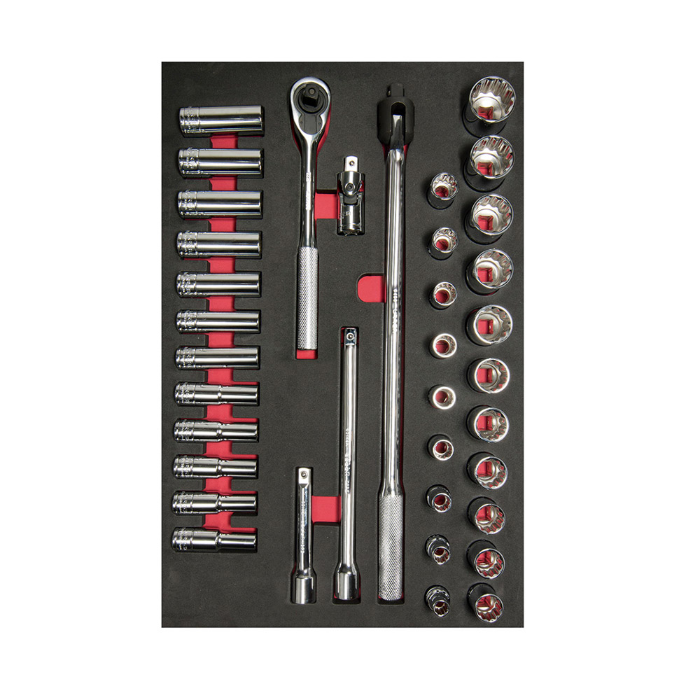 URREA JGO DE DADOS CH311 1/2 37PZ CORTOS-LARGOS Y ACC