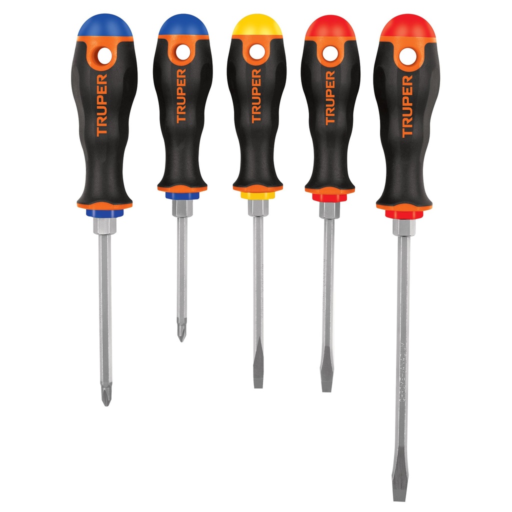 TRUPER JGO DESARMADORES DTJ-5B MGO COMFORT GRIP
