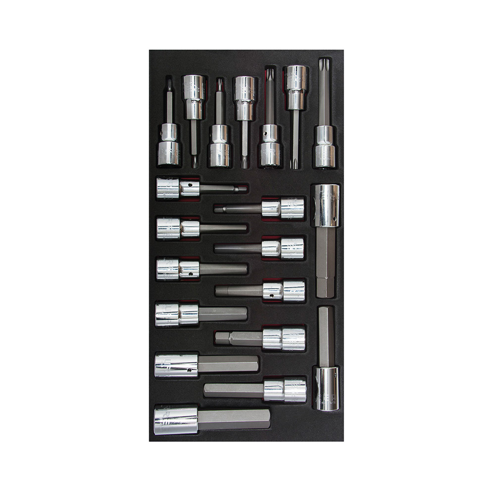 URREA JGO DE DADOS CH110 1/2 20PZ PUNTA TORX METRICOS