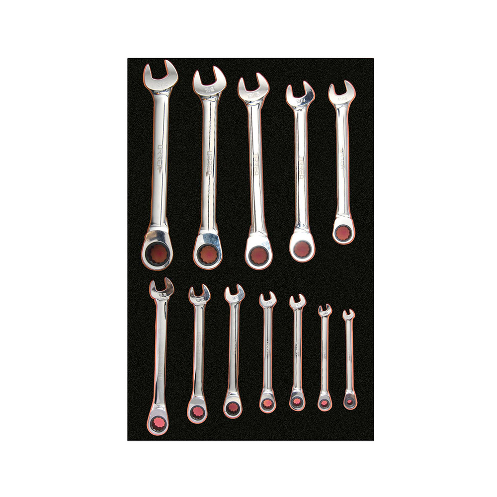 URREA JGO DE LLAVES COMB CH312 12PZ DE MATRACA