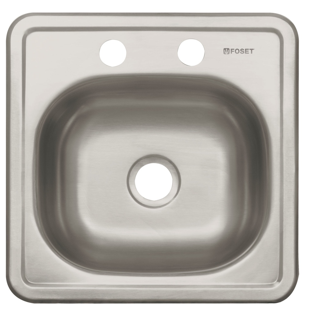 FOSET TARJA 1PILA 38X38CM     INOX EMP BASIC TA-38B