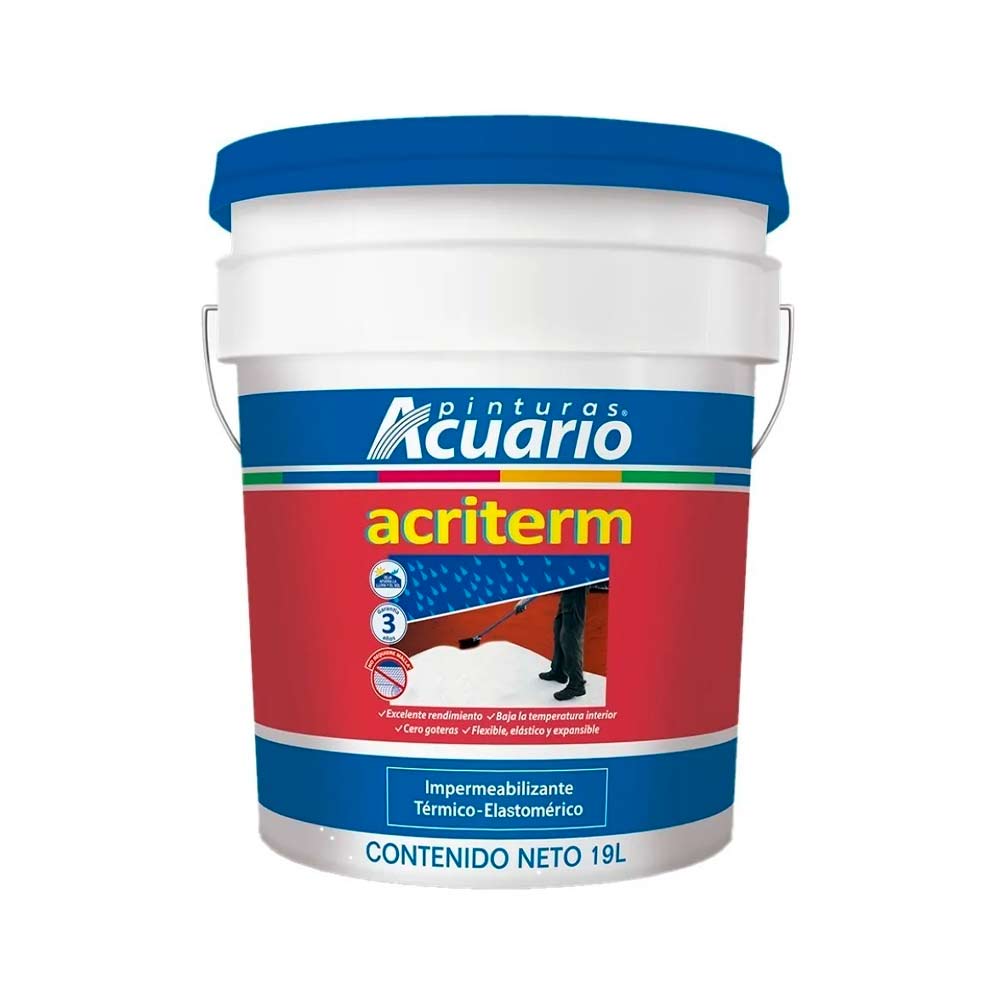 IMPERMEABILIZANTE ACRITERM    ROJO 3 ANOS 19L