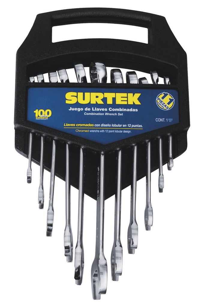 SURTEK LLAVE COMB 100557 11PZ 12PTAS METRICAS
