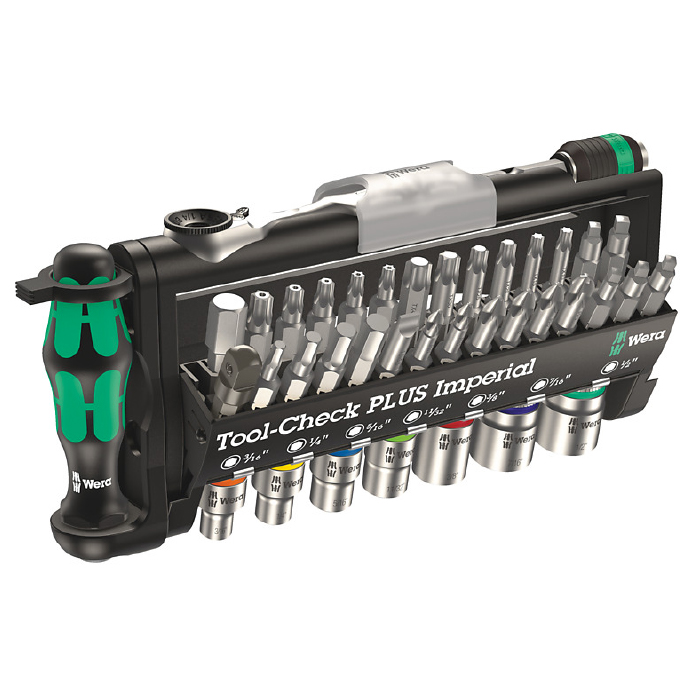 WERA JGO MATRACA Y PTAS 1/4"  TOOL-CHECK PLUS IMP 39 PZAS