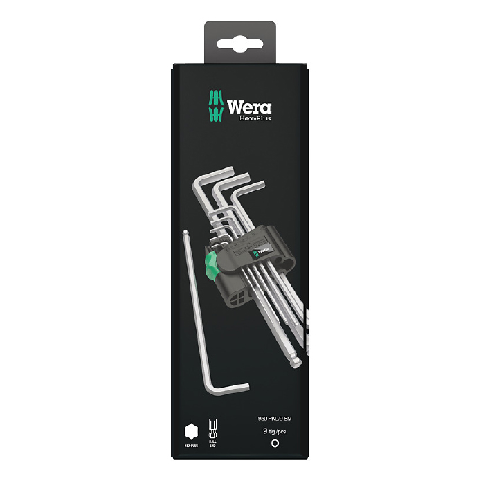 WERA JGO LLAVES ALLEN 950/9 9PZ MET HEX-PLUS CROM MATE