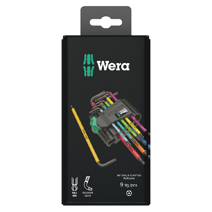 WERA JGO LLAVES ALLEN 967/9 9PZ TORX BO MULTICOLOR BL