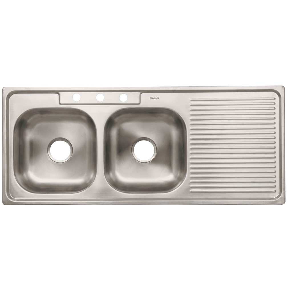 FOSET TARJA 2PILAS 1ESC IZQ   120X50X15CM INOX EMP