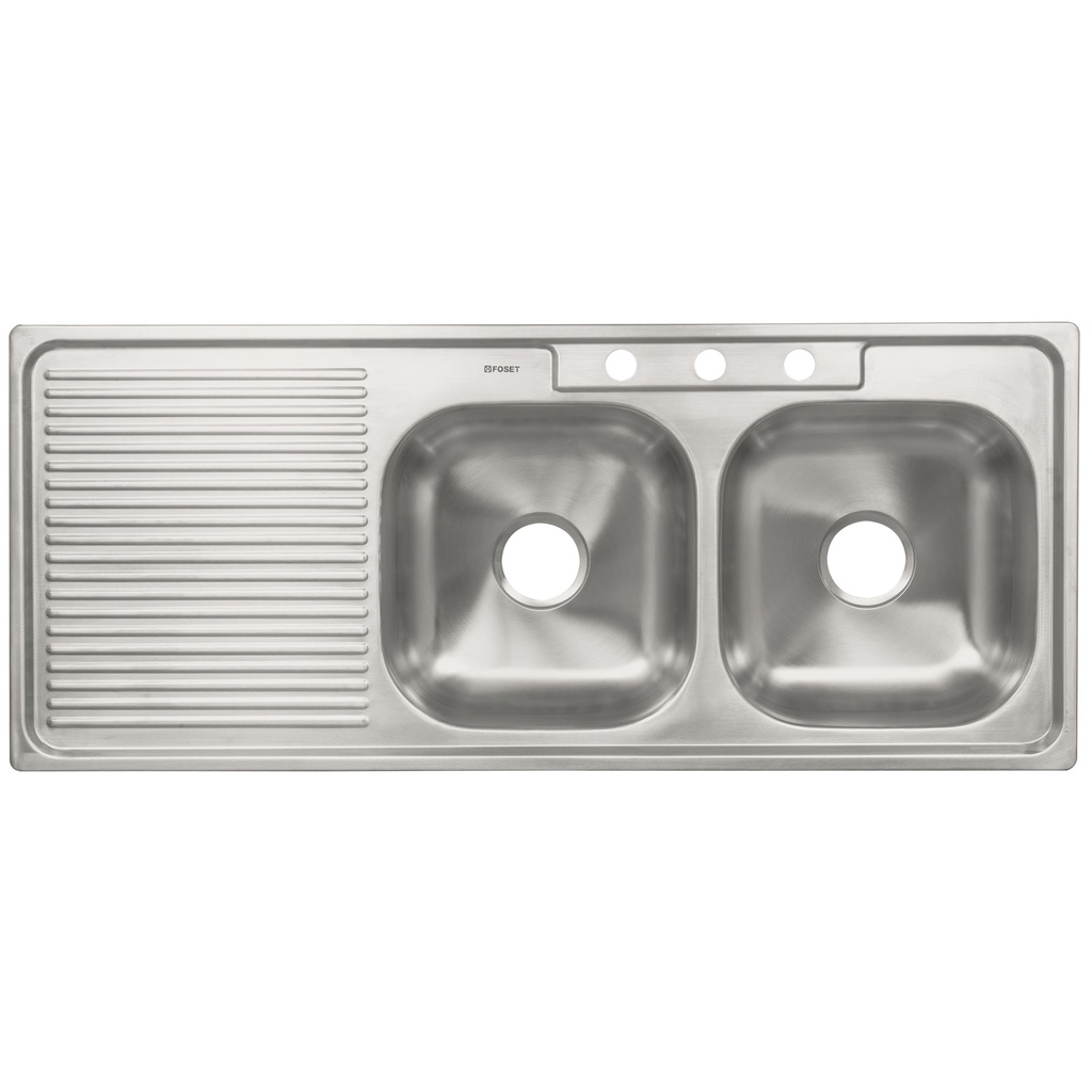 FOSET TARJA 2PILAS 1ESC DER   120X50X15CM INOX EMP
