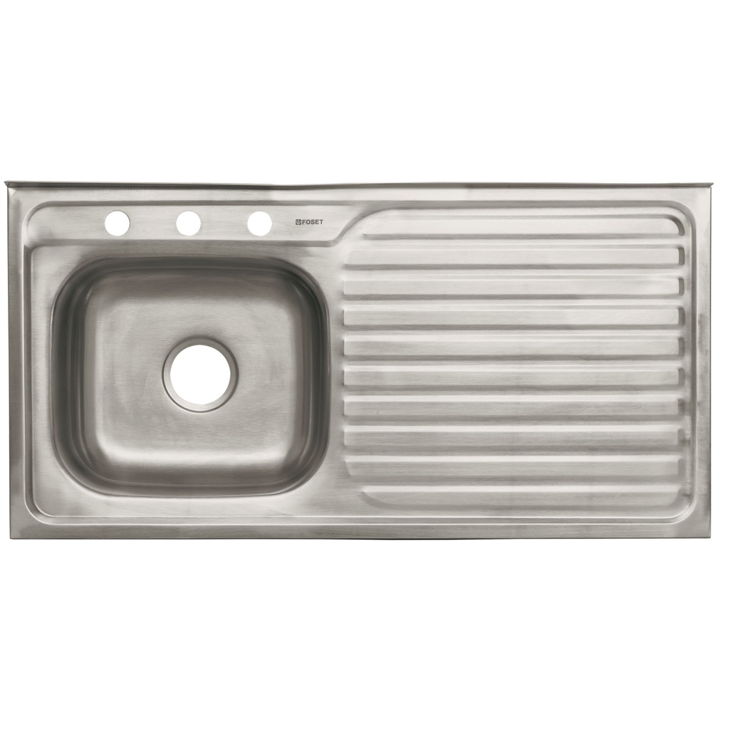 FOSET TARJA 1PILA 1ESC IZQ    100X50CM INOX S/P