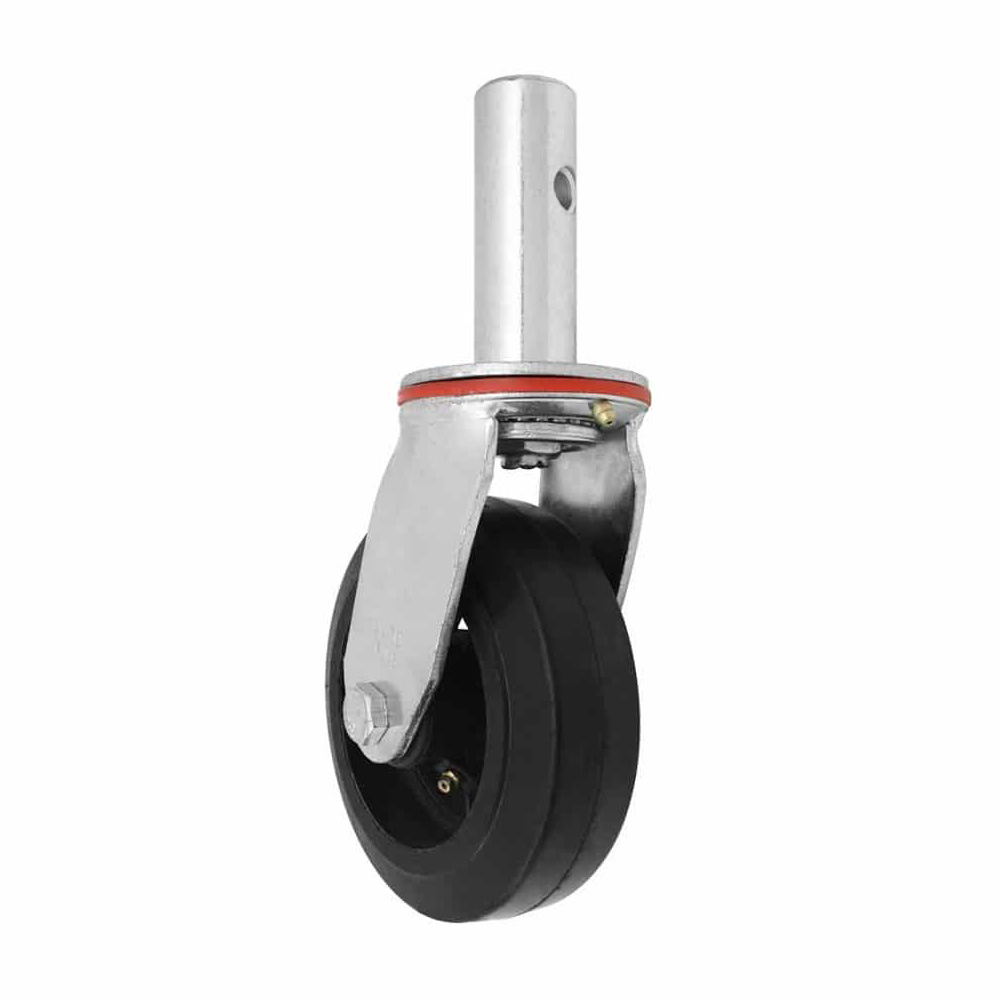 RODAJA GIRATORIA DE FIERRO    8" DE HULE P/ANDAMIO