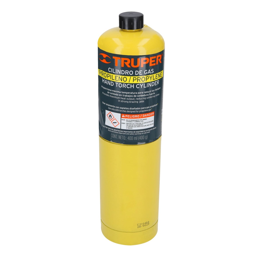 TRUPER CILINDRO D/GAS         PROPILENO AMAR 400GR GAS-400N