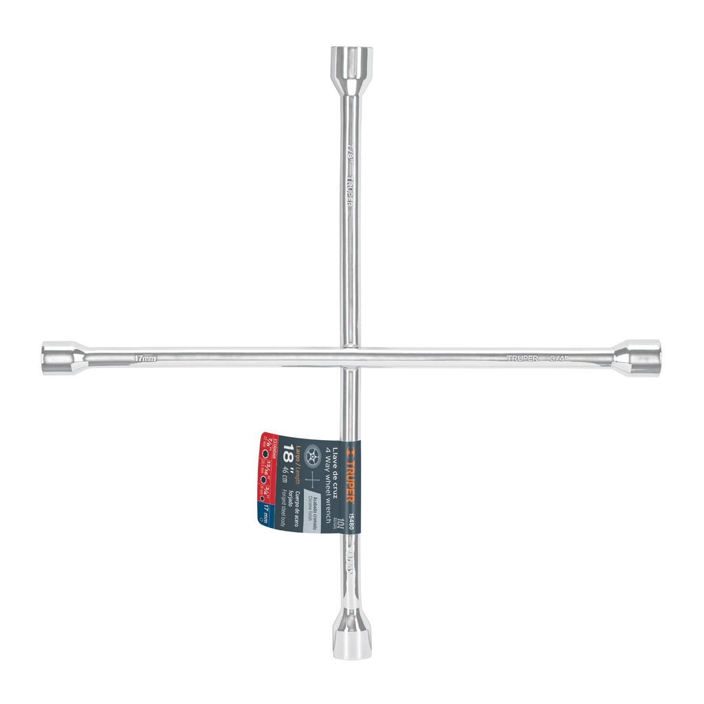 TRUPER LLAVE D/CRUZ UNIV 18MOD.LLCR-18