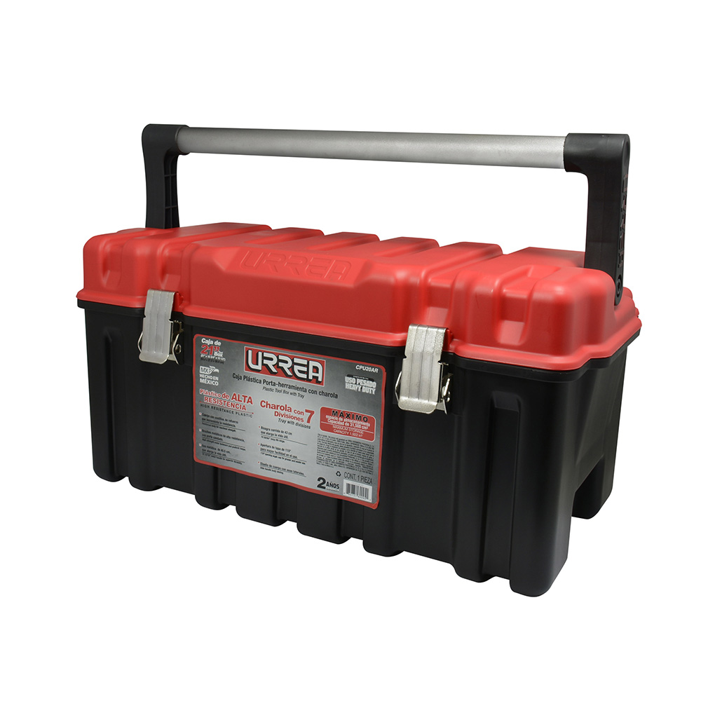 URREA CAJA PLASTICA           21X11X10" PORTA HTA BROCHE MET