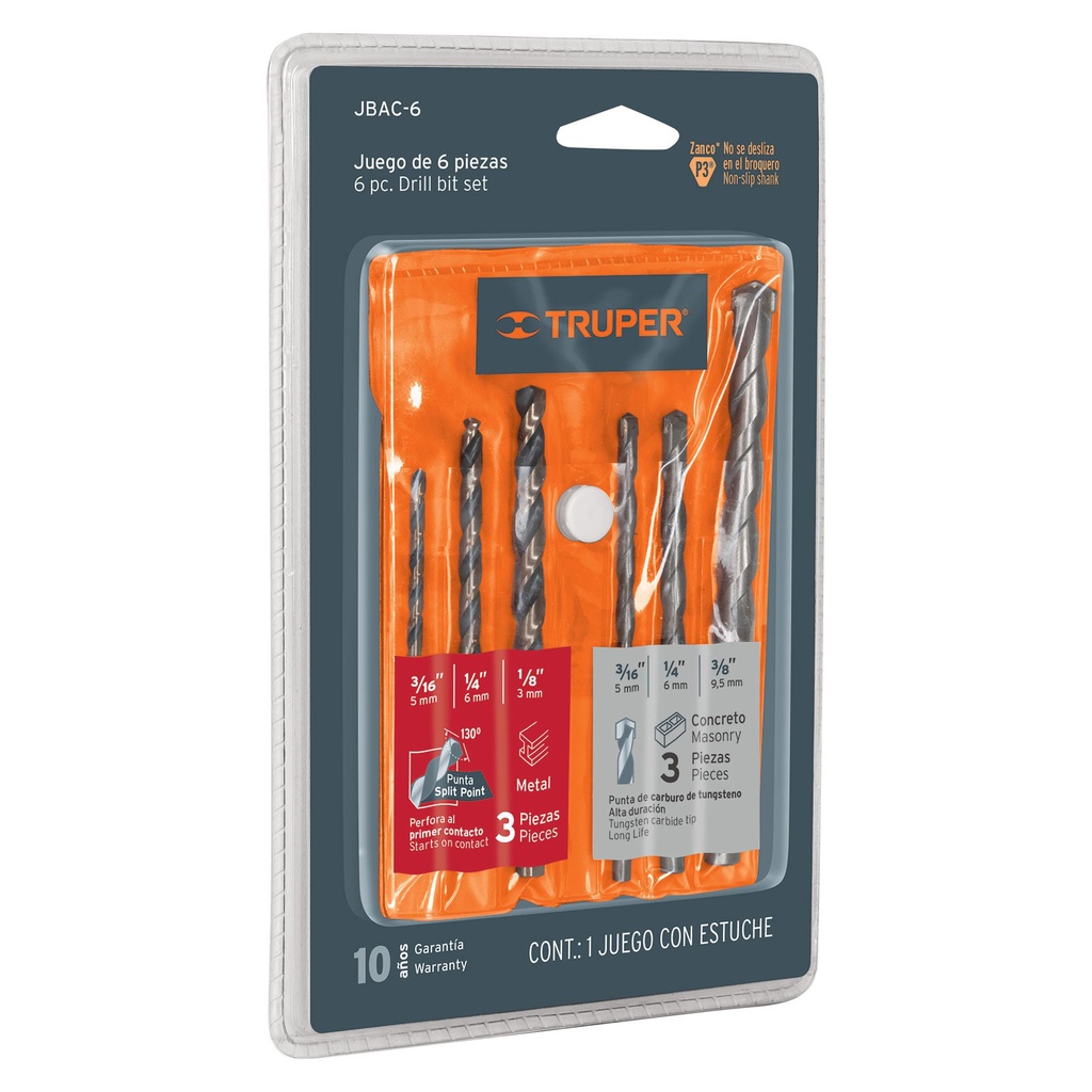 TRUPER JGO BROCAS AV-CONCRETO 6PZ