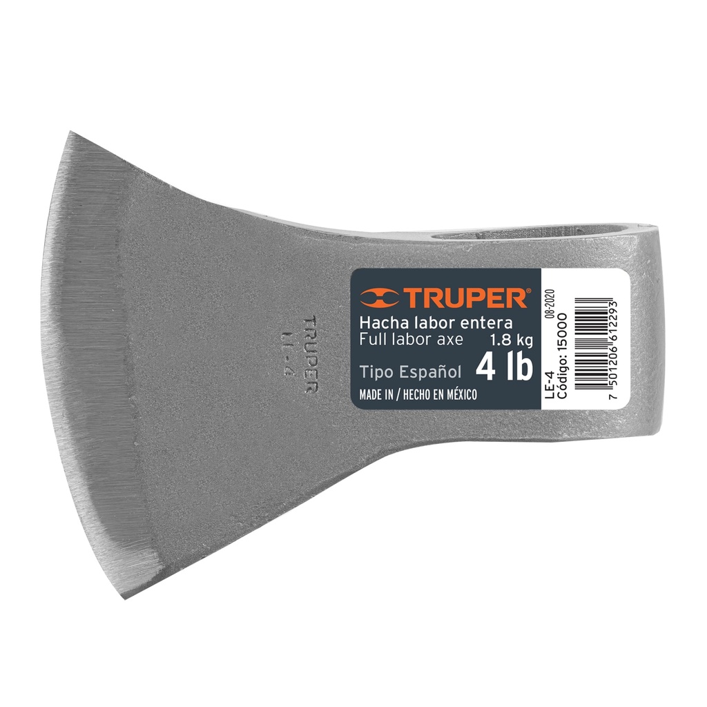TRUPER HACHA T/ESPAÑOL  LE-4SIN MANGO