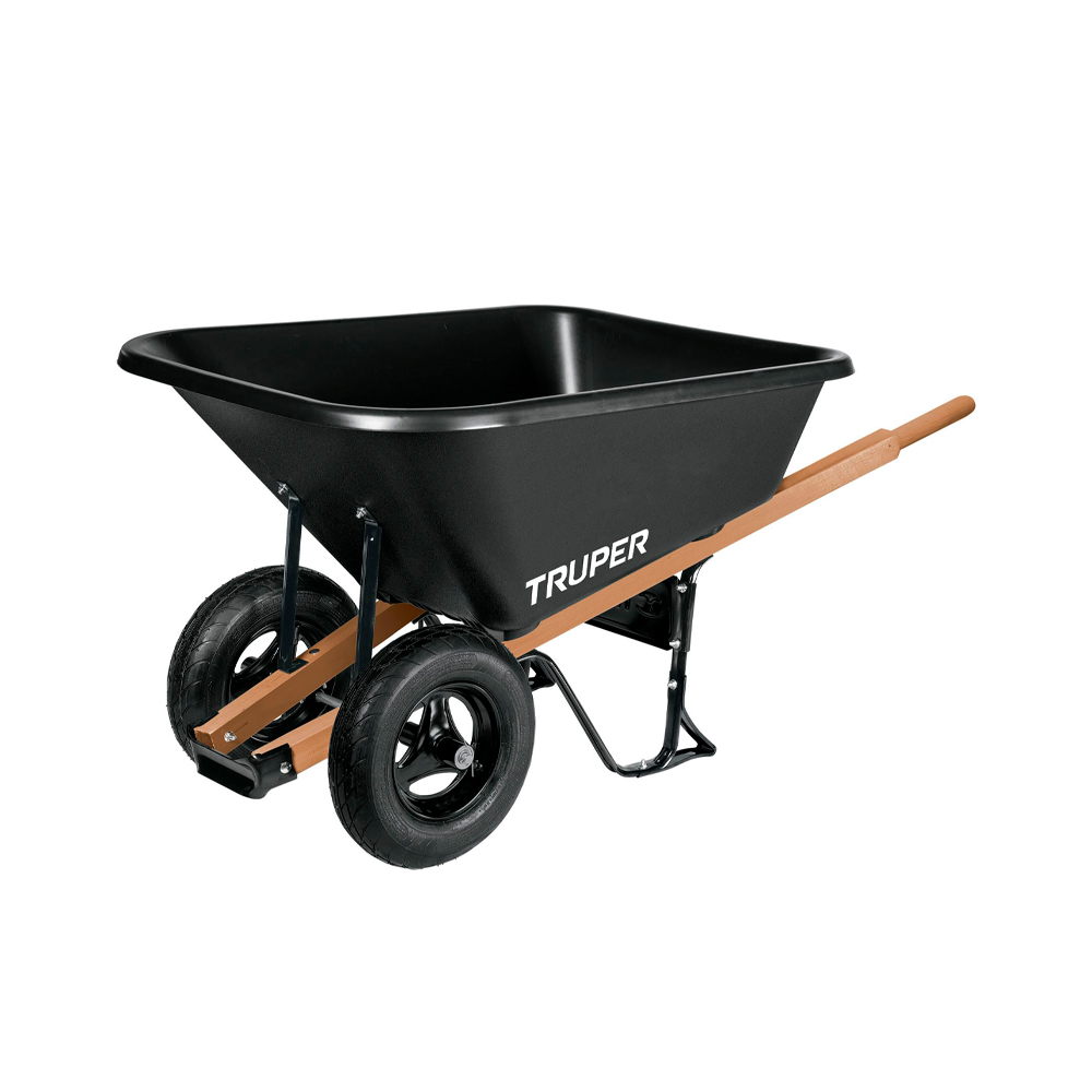 TRUPER CARRETILLA TP-8 LIGERAPLASTICO MADERA 8FT NEGRA