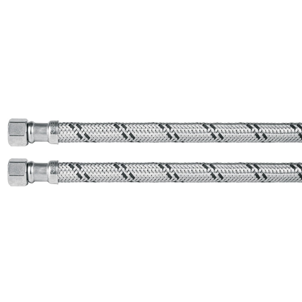 FOSET MANGUERA P/LAVABO FLA-40XL1/2X3/8" 40CM A INOX