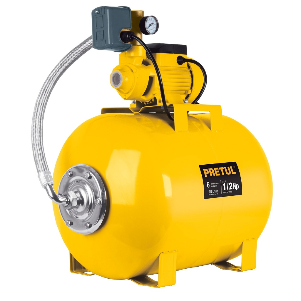 PRETUL HIDRONEUMATICO 50LT    1/2HP BOMBA PERIFERICA