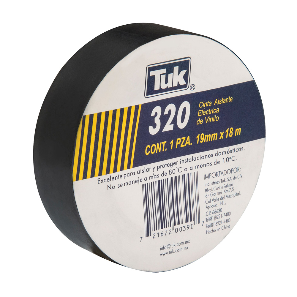 TUK CINTA AISLANTE NEGRA      3/4"X18M 320