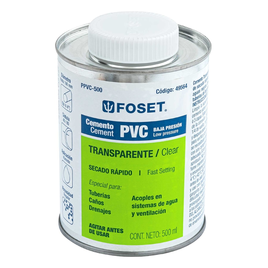 FOSET CEMENTO PVC PPVC-500 500ML