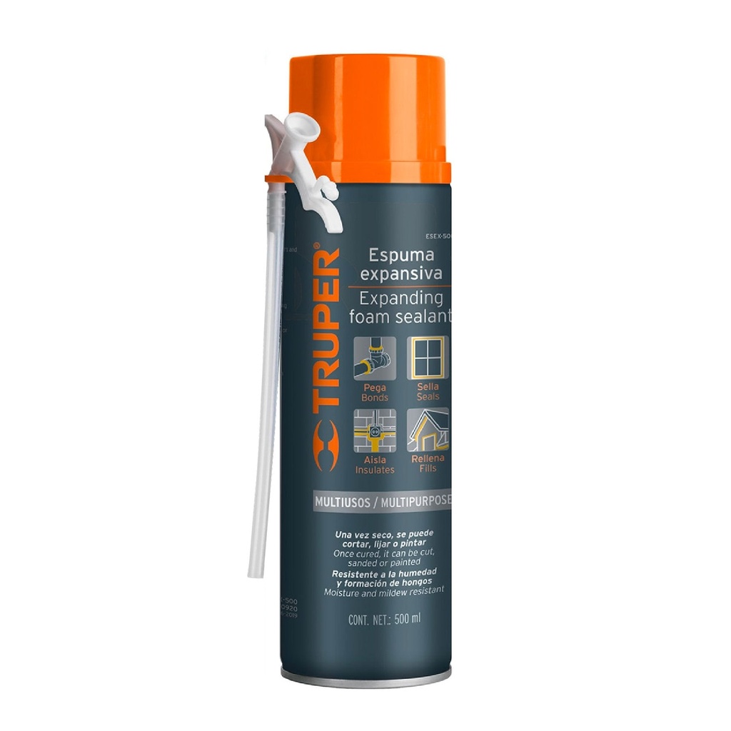 TRUPER ESPUMA POLIURETANO     500ML EXPANSIVA ESEX-500