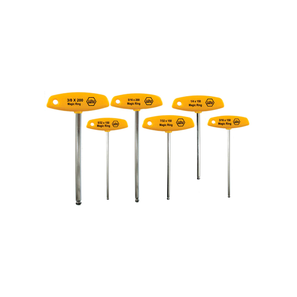 WIHA JGO LLAVE HEX T DE BOLA 54091 6 PZAS MAGIC RING