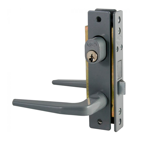 LOCK CERRADURA P/PUERTA ALUM  GRIS LLAVE-LLAVE BASIC DOB 15C