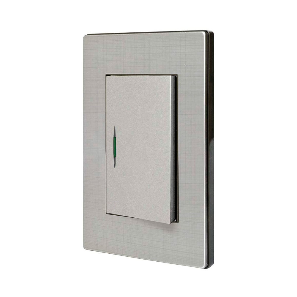 PLACA 1 APAGADOR SENCILLO A.  INOX. MILAN-MAYORCA