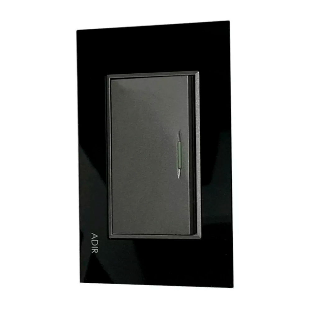 PLACA 1 APAGADOR SENCILLO     CRISTAL NGO. PALERMO-TIFFANY