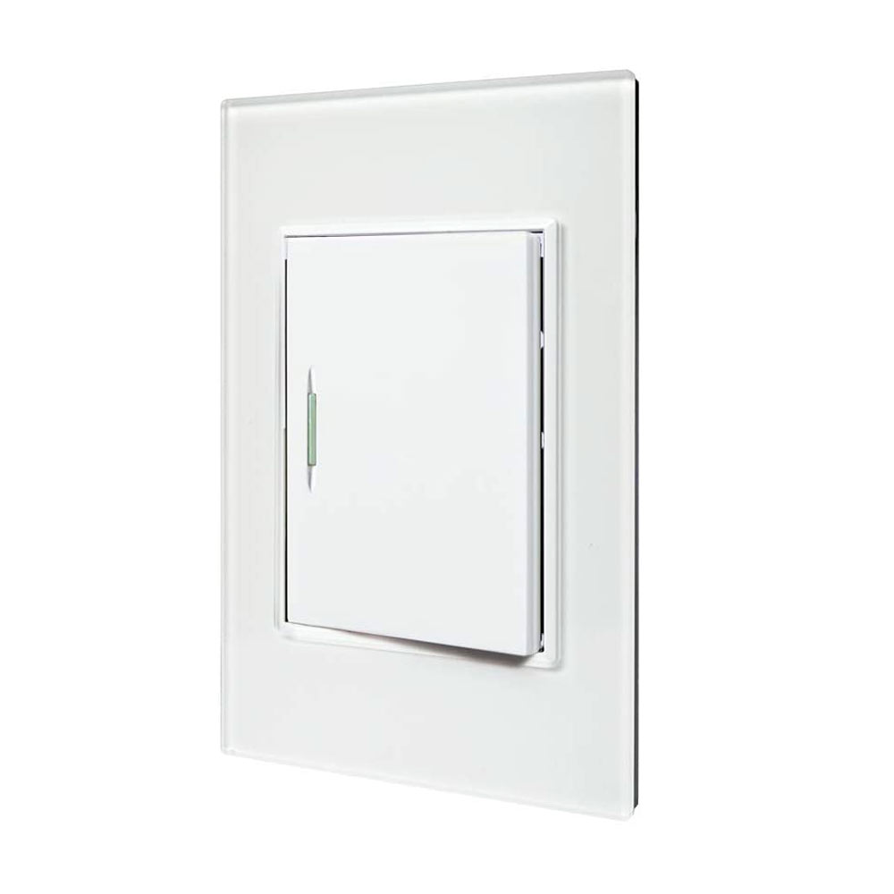 PLACA 1 APAGADOR SENCILLO     CRISTAL BCO. SICILIA-TIFFANY