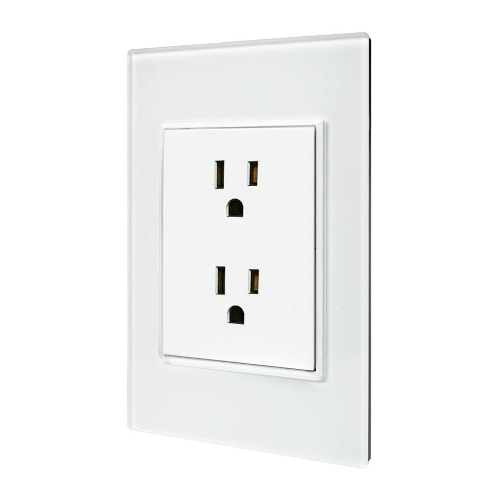 PLACA 2 CONTACTOS ATERRIZADOS CRISTAL BCO. SICILIA-TIFFANY