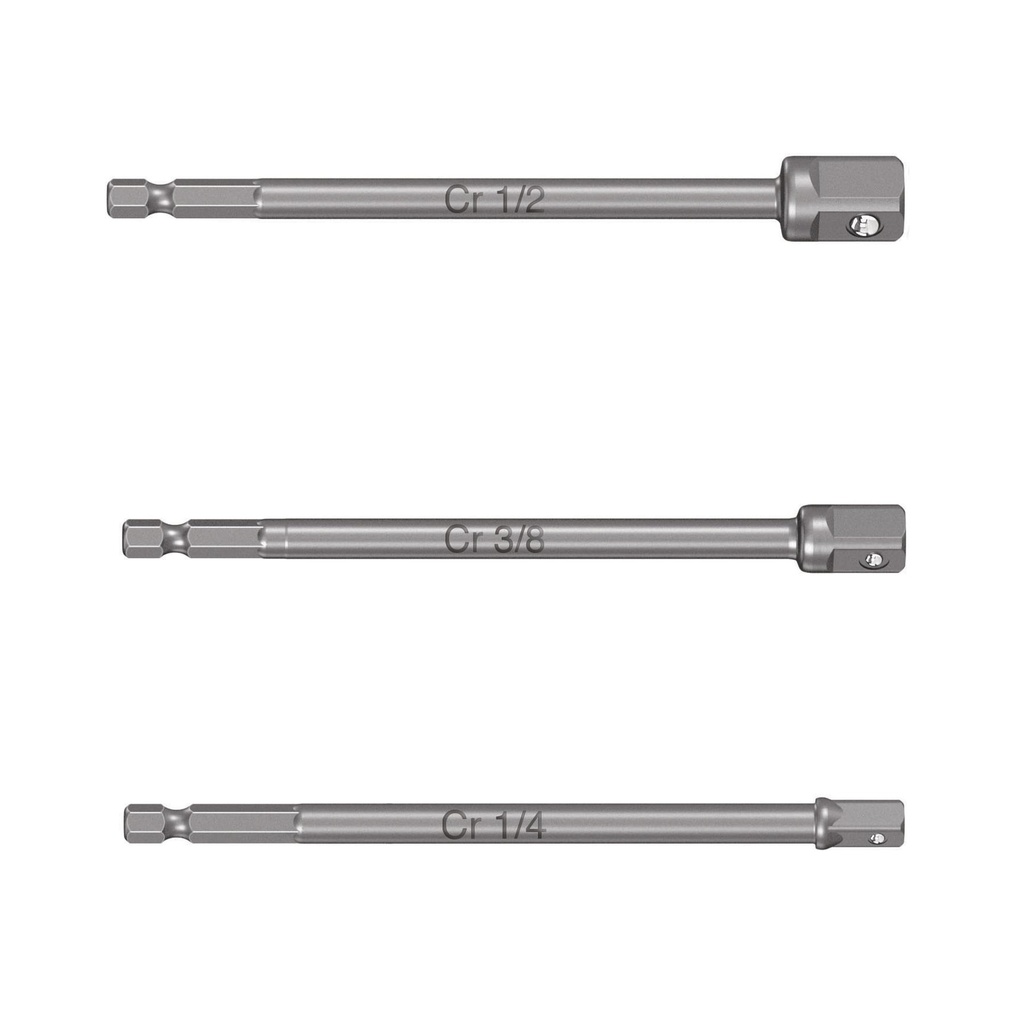 TRUPER JGO ADAPTADOR 3PZ 6"   P/DADOS LARGO ADA-3L