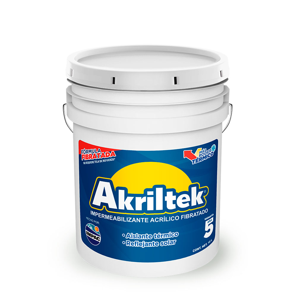 AKRILTEK IMPERM FIBRATADO     5AÑOS BLANCO 18LT