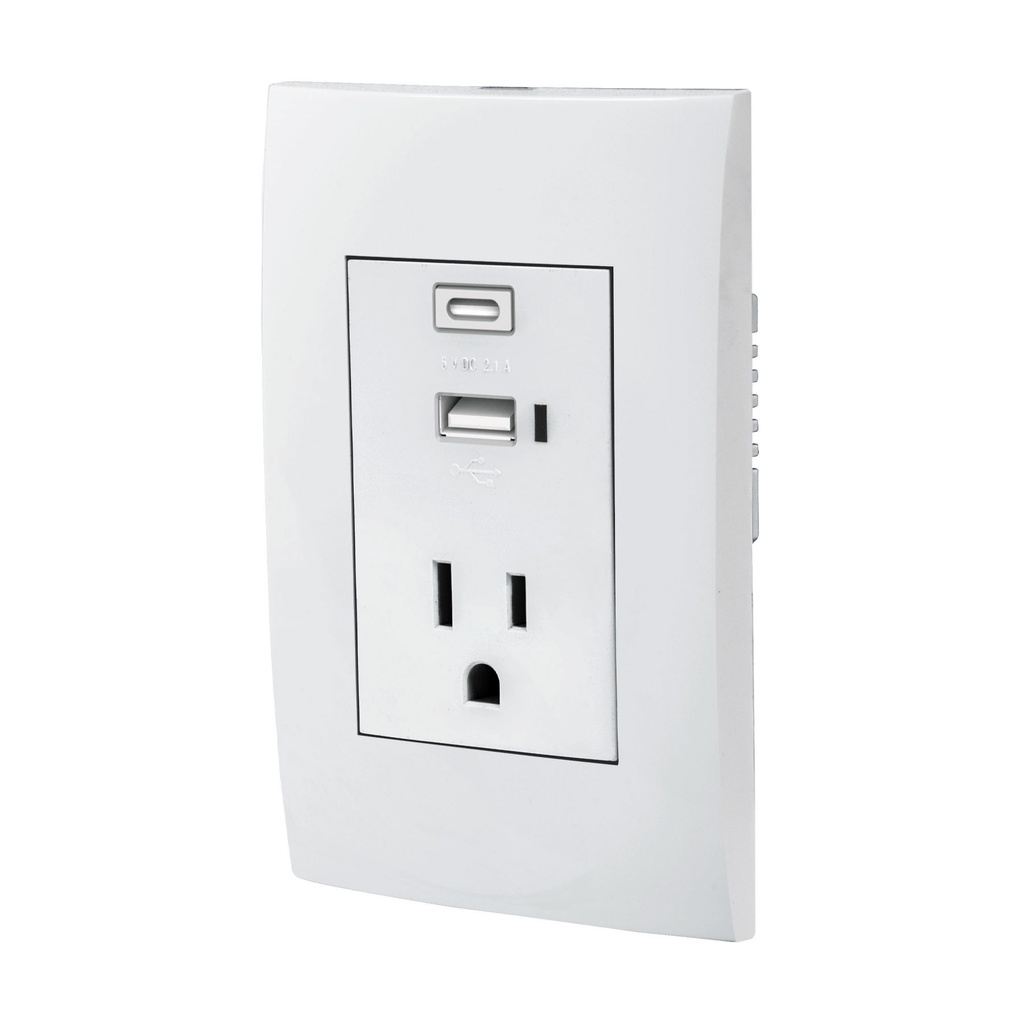 VOLTECK CONTACTO COUSB-OB 2 PUERTOS USB Y POLOS 48313
