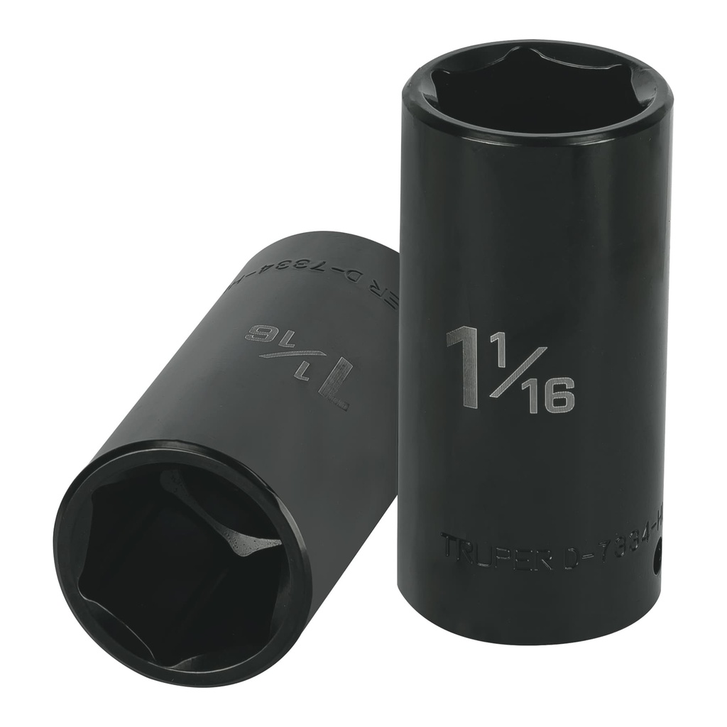 TRUPER DADO DE IMPACTO, 6 PUNTAS, CUADRO 1/2 DE 1-1/16 D-7