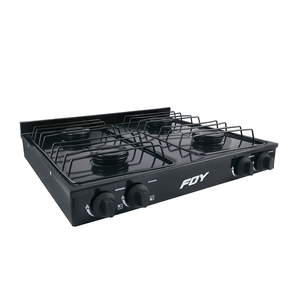 FOY ESTUFA GAS 144716 4 QUEMADORES NEGRO