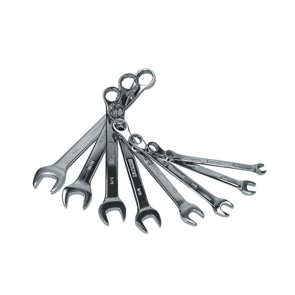 SURTEK JGO 8 LLAVES COMB STD 100521 PULIDO 12PUNTAS C/ESTUC
