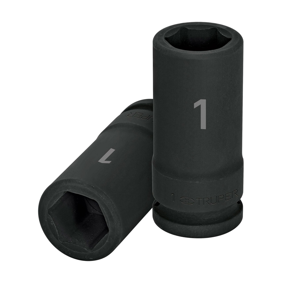 TRUPER DADO IMPACTO, LARGO, 6 PUNTAS, CUADRO 3/4 DE 1 D-75