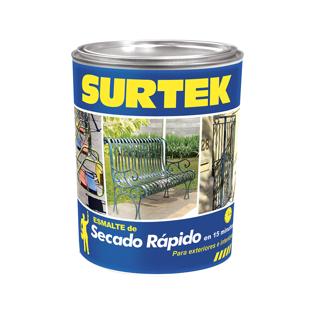 SURTEK ESMALTE SECADO RAPIDO SP402451LT  ROJO