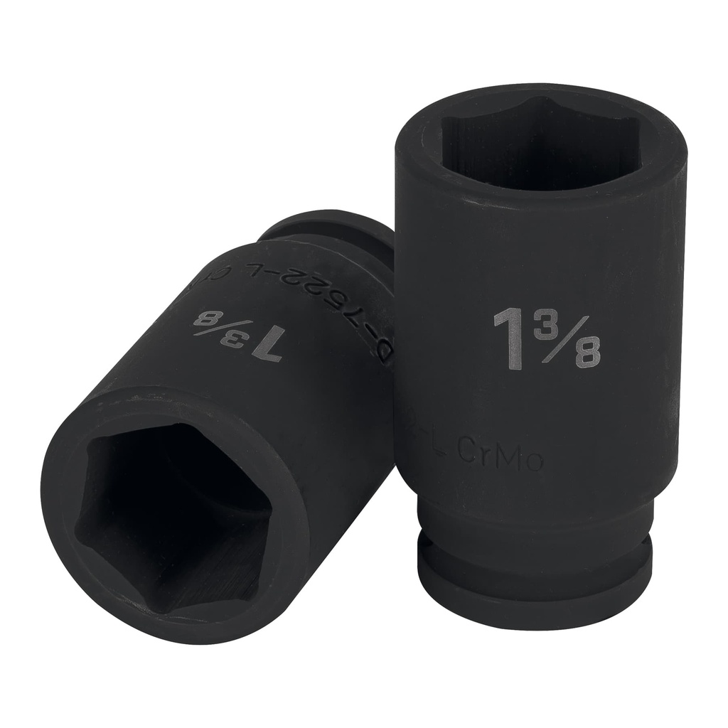 TRUPER DADO IMPACTO, LARGO, 6 PUNTAS, CUADRO 3/4 DE 1-3/8