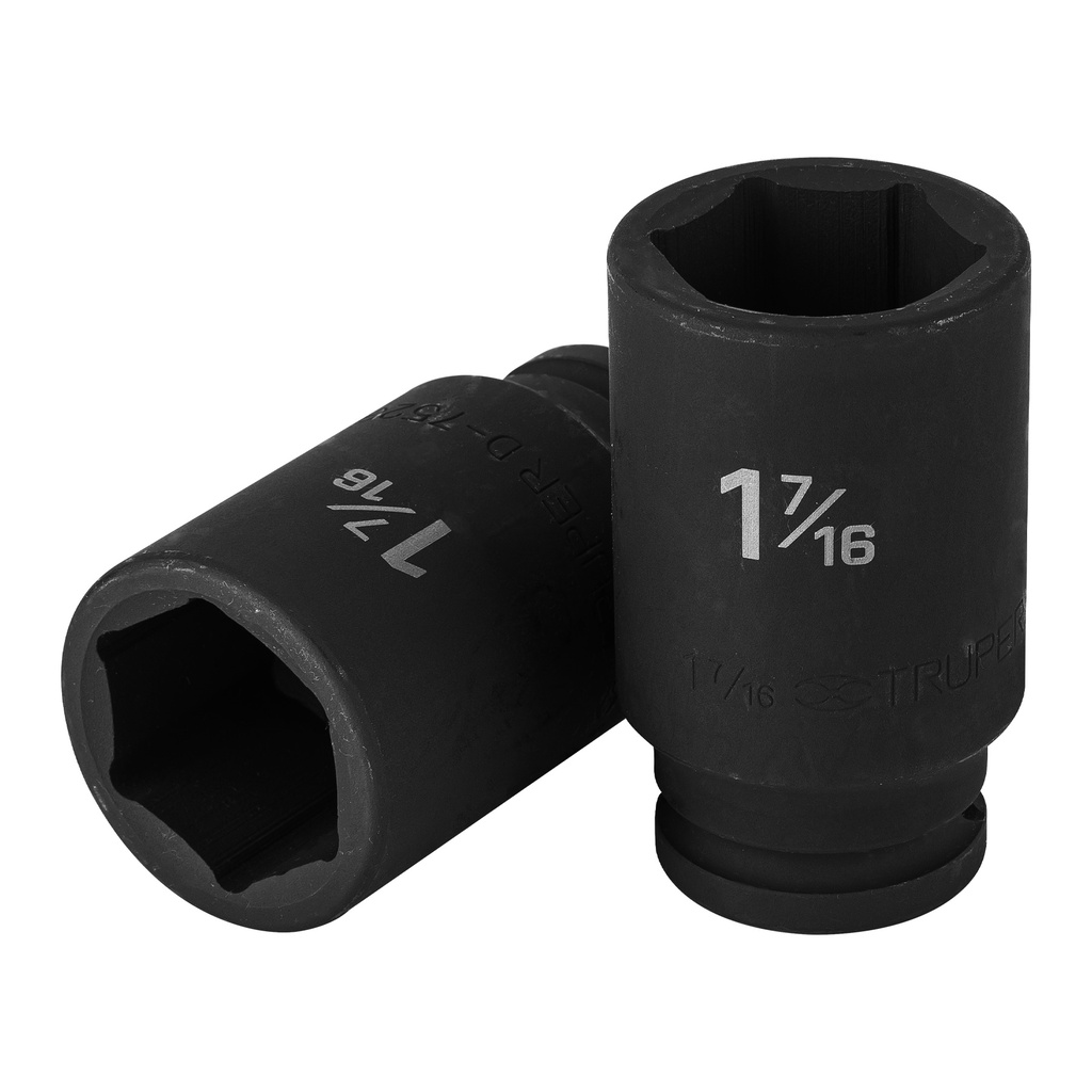 TRUPER DADO IMPACTO, LARGO, 6 PUNTAS, CUADRO 3/4 DE 1-7/16
