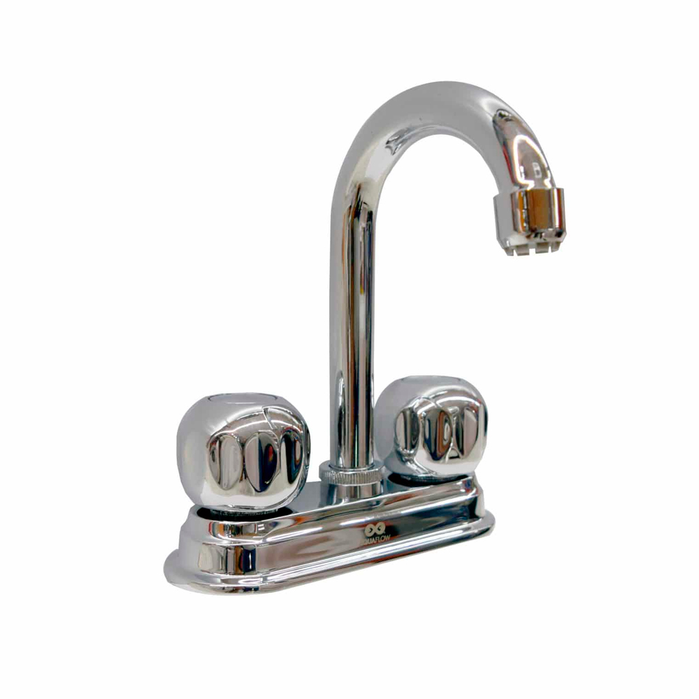 AQUAFLOW MEZCLADORA AQF-1978 P/LAVABO CROMO REDONDO