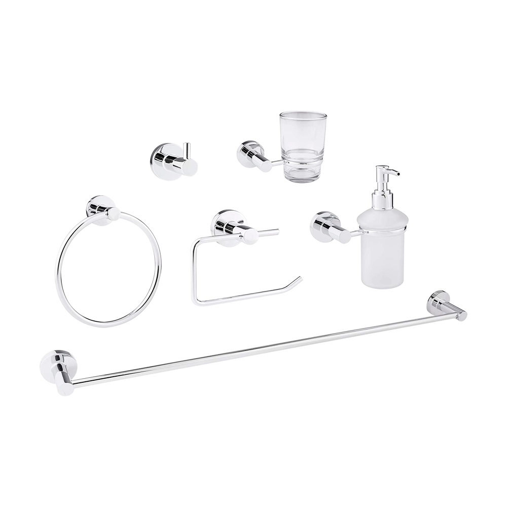 DICA ACCESORIOS P/BAÑO JGO    6PZ CROMO 3200