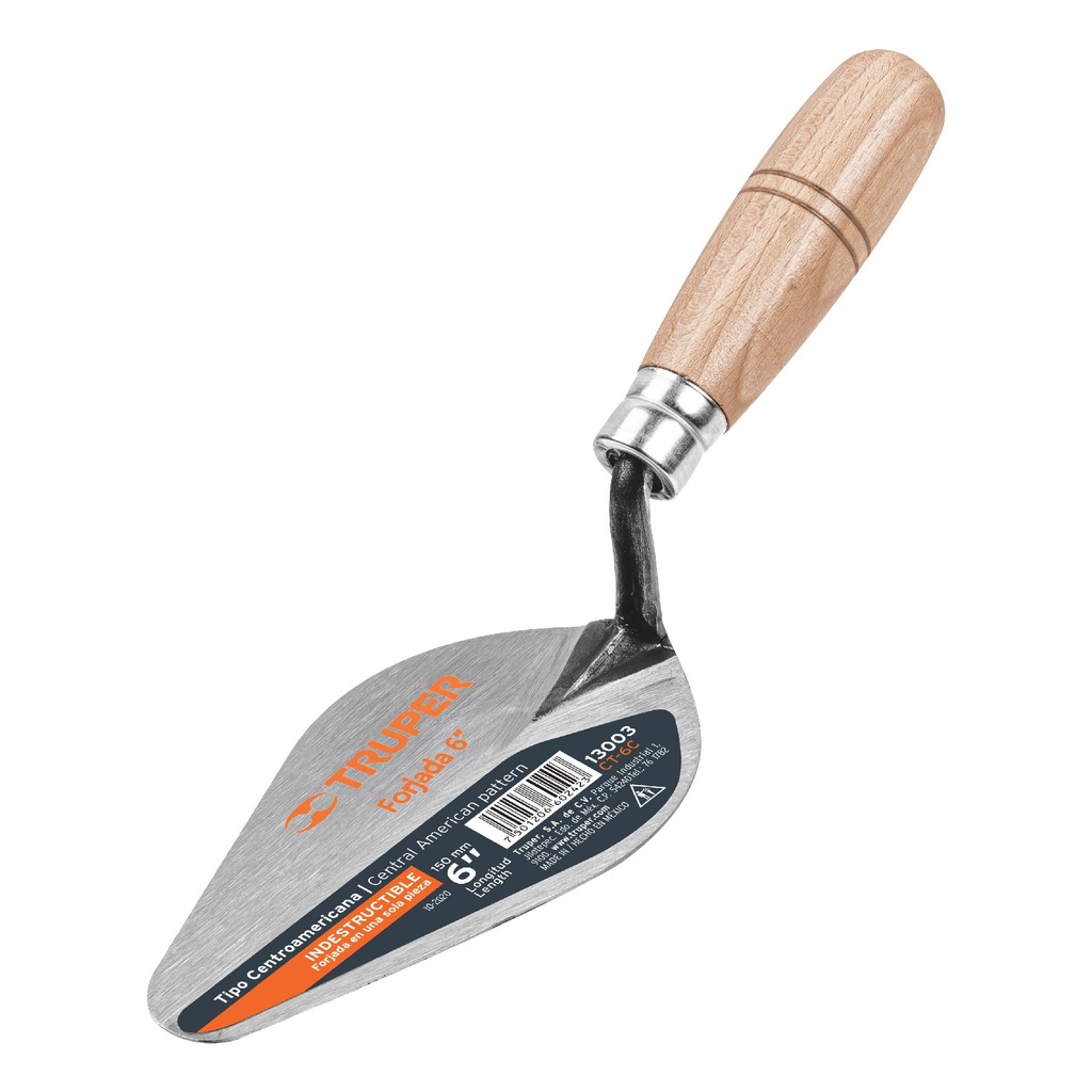 TRUPER CUCHARA D/ALBAÑIL      CENTROAMERICANA 6" FORJADA