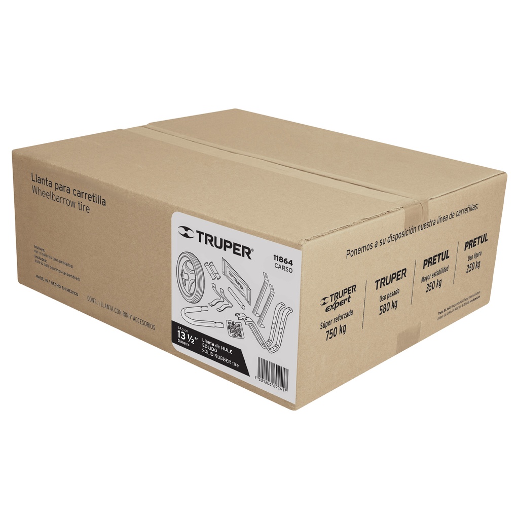 TRUPER ACCESORIOS Y LLANTA CARSOP/CARRETILLA 14"