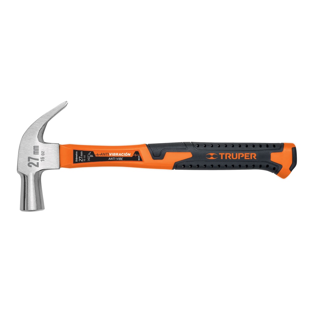 TRUPER MARTILLO MAC-27F 27MM CABEZA CONICA MGO FIBRA VIDRIO
