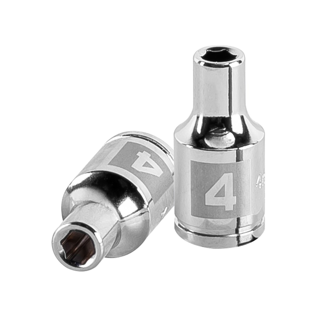 TRUPER DADO 6 PUNTAS CUADRO 1/4 DE 4MM D-4704-M